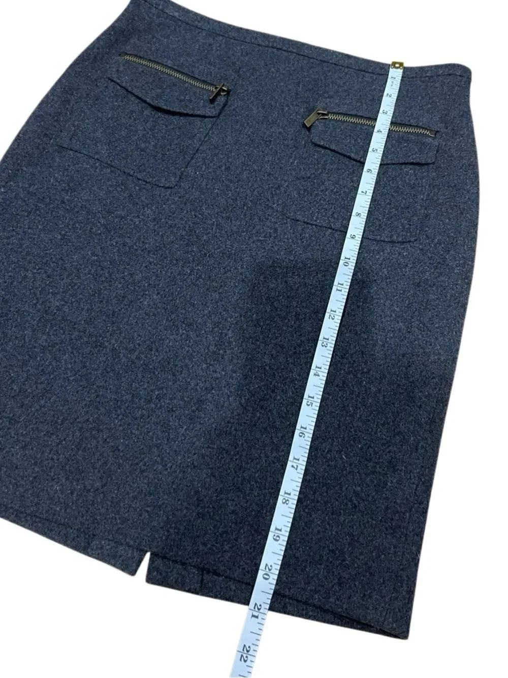 J.Crew Wool Pencil Skirt Charcoal Grey Size 0